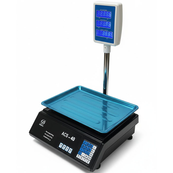 ACS 40kg Digital Weighing Scale with Display Pole and Price Computing Function